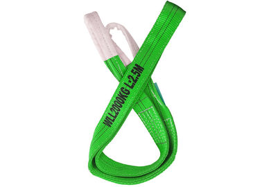 Αγορά Η πράσινη διπλή Webbing πτυχών σφεντόνα, ανυψωτικές σφεντόνες Ιστού 2T επίπεδες προσάρμοσε το μέγεθος online manufacture