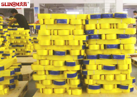 Αγορά ASMEB30.9 Κίτρινο 2 ίντσες επίπεδα Webbing Sling υψηλή αντοχή για βαριά εμπορεύματα online manufacture