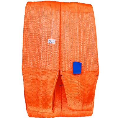 Αγορά Διπλό Webbing 60T πορτοκαλί χρώμα σφεντονών ανύψωσης πολυεστέρα online manufacture