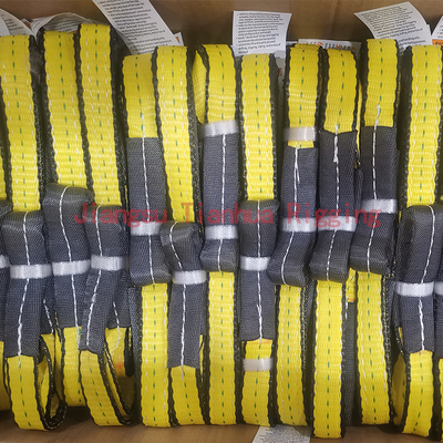 Αγορά 1» Χ 6FT 2-Ply 1» 2-Ply ανυψωτική σφεντόνα πολυεστέρα ματιών συστροφής με το μαύρο μαξιλάρι ένδυσης πολυεστέρα για την ενίσχυση ματιών online manufacture